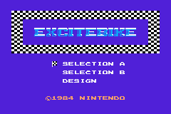 Famicom Mini 04 - Excitebike Title Screen